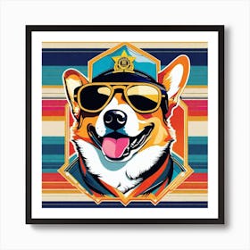 Corgi Dog 2 Art Print