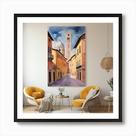 Siena Italy Fauvist Painting Art Print 1 Art Print