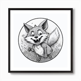 Fox Drawing 2 Art Print