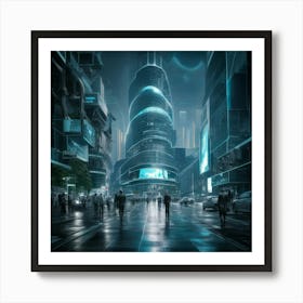 Futuristic Cityscape 17 Art Print