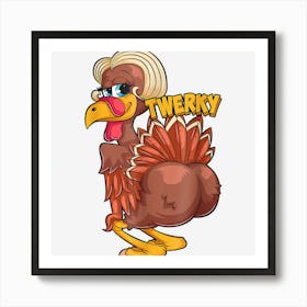 Funny Twerky Dance Cute Love Twerk Dancing Thanksgiving Art Print