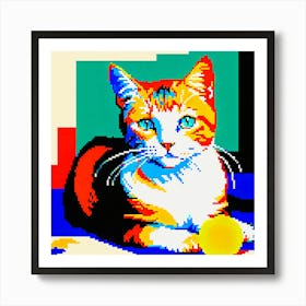 Cat With Ball Art Print