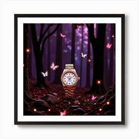 Butterfly Watch In The Forest Art Print