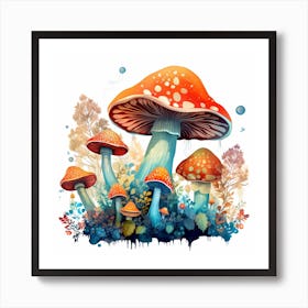 Mushroom Painting 5 Art Print