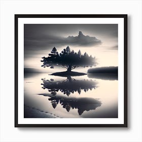 Tree In The Water 6 Art Print