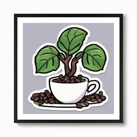Coffee Plant In A Cup Art Print