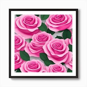 Pink Roses Art Print