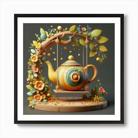 Teapot On A Swing 1 Art Print