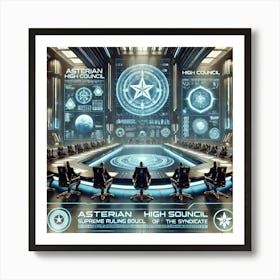 A Futuristic Scene Showcasing The Asterian High Co Converted Art Print