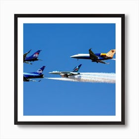 Four Jets In Formation Art Print