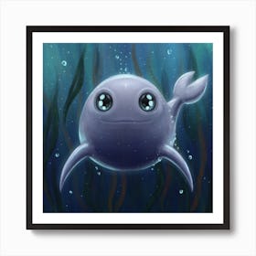 Cute Little Whale Art Print