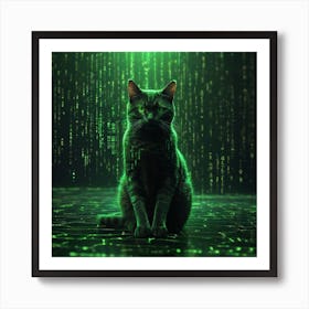 A Sitting Cat Art Print