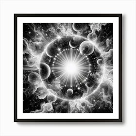 Black and White Abstract Art 241 Art Print