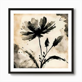 Flower vintage Art Print