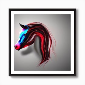 Abstract Horse Head Art Print