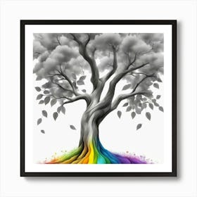 Rainbow Tree Affiche