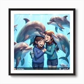 Dolphins 2 Art Print
