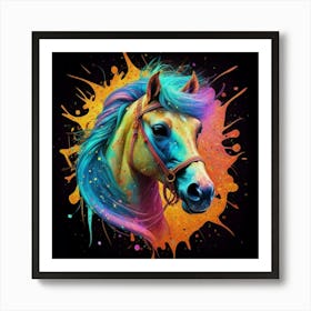 Colorful Horse Painting 1 Art Print