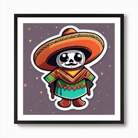 Mexican Skull 4 Art Print