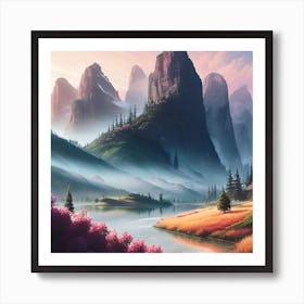 Landscape Painting 82 Art Print