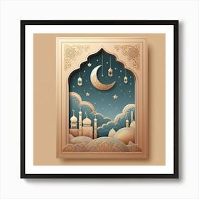 Islamic Ramadan Greeting Card 3 Art Print