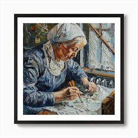 Van Gogh Style: The Lacemaker Series 1 Art Print