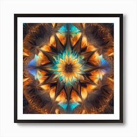 Abstract Flower Mandala Art Print