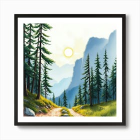 Of A Mountain Road Art Print