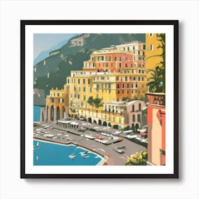 Amalfi Coast Sorrento Italy Vintage Travel Poster Art Print Art Print