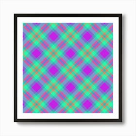 Plaid Fabric 64 Art Print