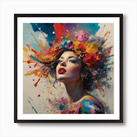 Colorful Woman Art Print