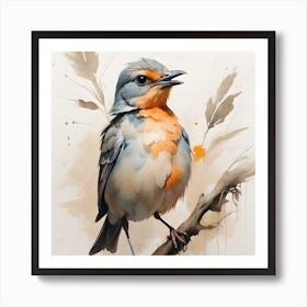 Bird On A Branch Art Print