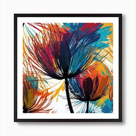 Abstract Flower Pattern 1 Art Print