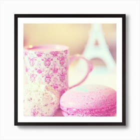 Pink Macarons Art Print