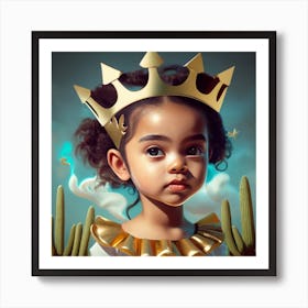 Little Girl In A Crown Art Print