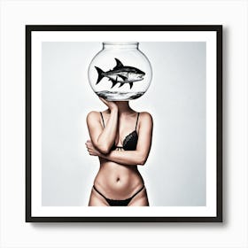 Fish Bowl Head 15 Art Print