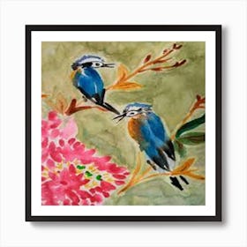 Two Birds On A Branch Art Print