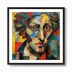 Portrait Of A Man, Cubism colorful cubism, cubism, cubist art,   abstract art, abstract painting city wall art, colorful wall art, home decor, minimal art, modern wall art, wall art, wall decoration, wall print colourful wall art, decor wall art, digital art, digital art download, interior wall art, downloadable art, eclectic wall, fantasy wall art, home decoration, home decor wall, printable art, printable wall art, wall art prints, artistic expression, contemporary, modern art print, unique artwork, Art Print