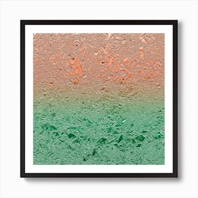 Orange And Green Aluminum Foil Art Print