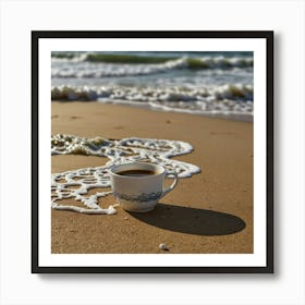 Coffee On The Beach 18 Art Print