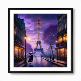 Paris At Dusk Art Print