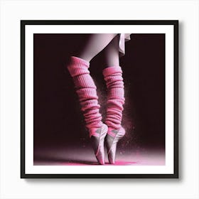 Pink Ballet Shoes Art Print