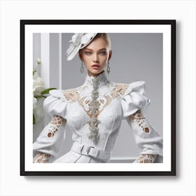 White Wedding Dress 6 Art Print
