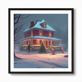 Christmas House 127 Art Print