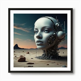 woman Head Art Print