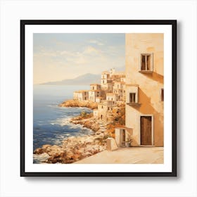 Golden Riviera: Palazzo's Impression Art Print