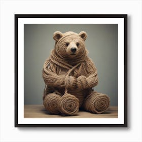 A Bear made of rope Art Print