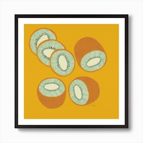 Kiwi Fruit Square Art Print