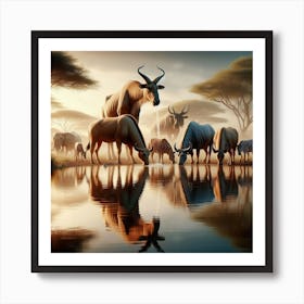 Wildebeest 4 Art Print