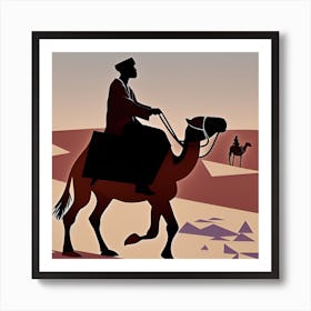 Camel Rider Art Print